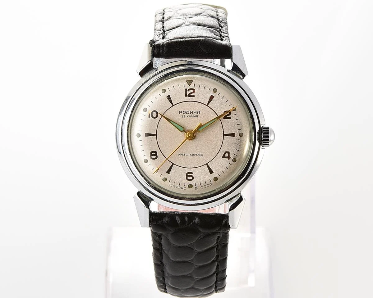 Excellent Soviet Rodina vintage mechanical watch with automatic self-winding movement