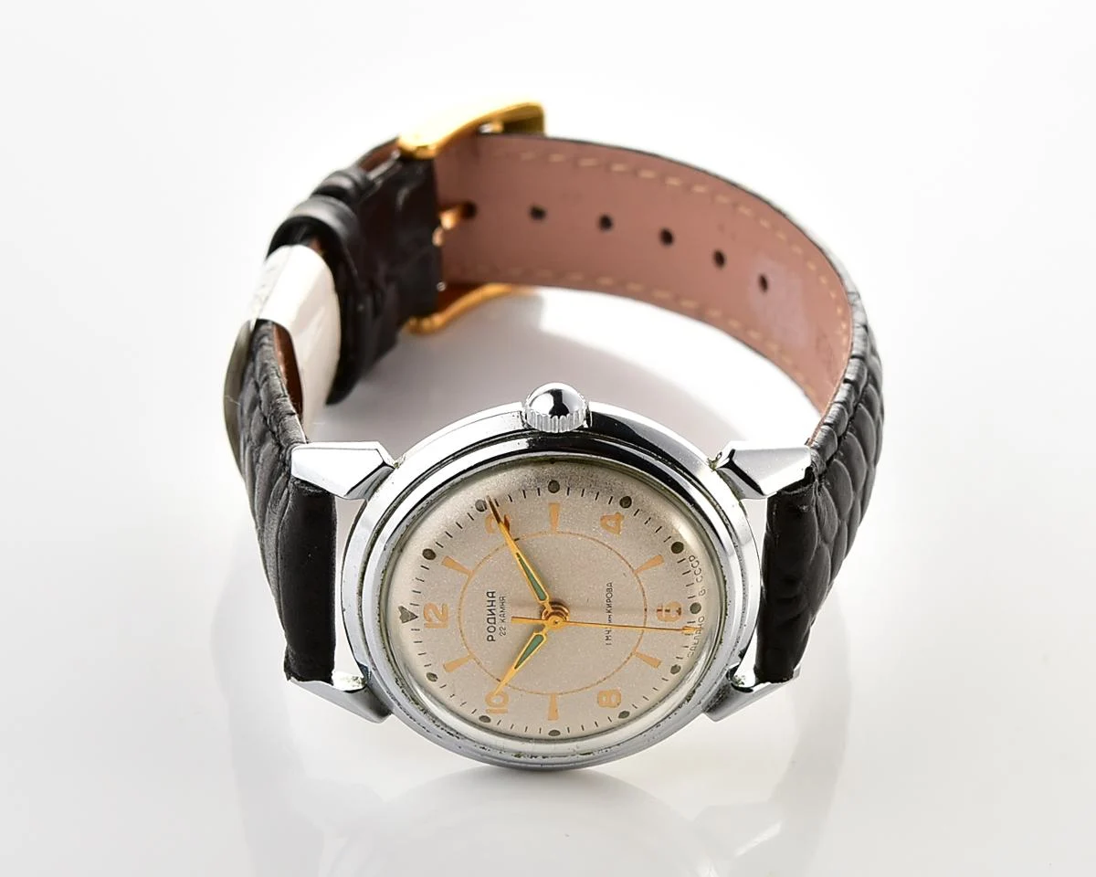 Excellent Soviet Rodina vintage mechanical watch with automatic self-winding movement