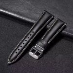 leather strap for Seiko - Black +$16.95
