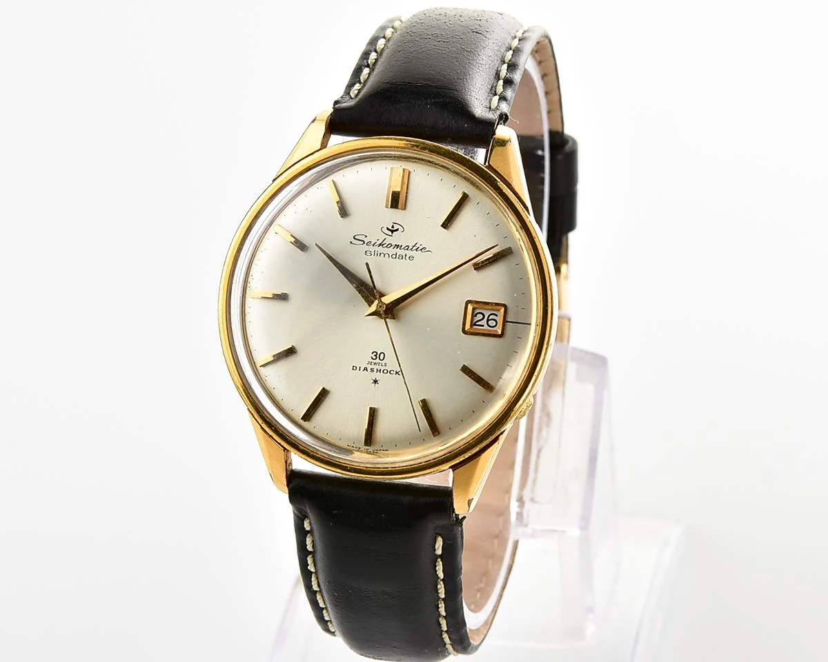 Vintage 1964 Seiko Seikomatic Slimdate – 30 Jewels in ASGP (Seiko Gold-Plated) Case