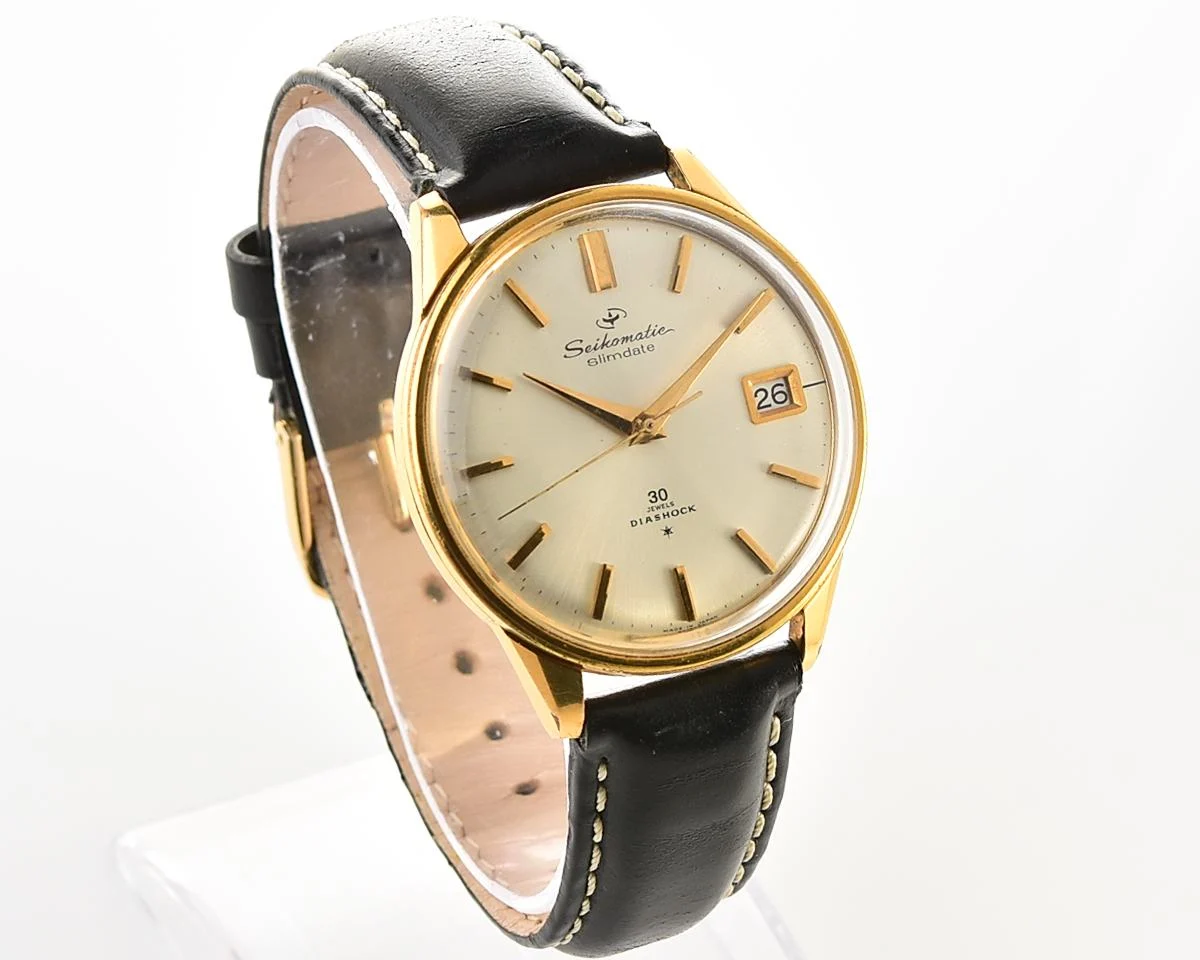 Vintage 1964 Seiko Seikomatic Slimdate – 30 Jewels in ASGP (Seiko Gold-Plated) Case