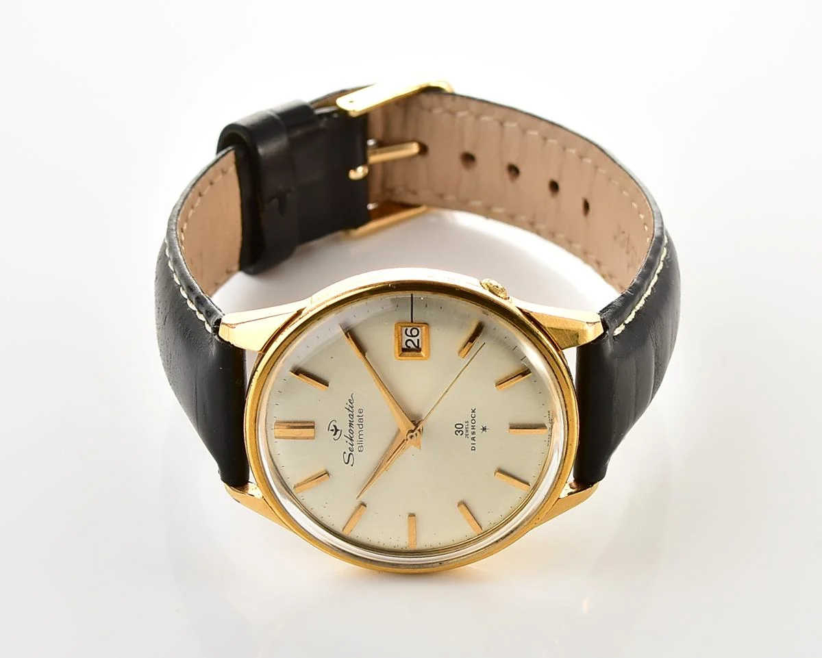 Vintage 1964 Seiko Seikomatic Slimdate – 30 Jewels in ASGP (Seiko Gold-Plated) Case