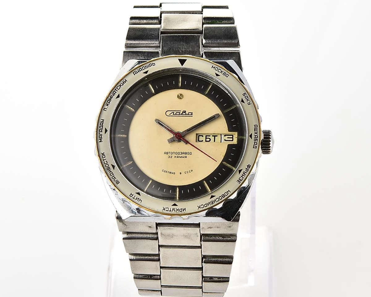 Rare: Slava mechanical watch with 32 jewels automatic mechanical movement!