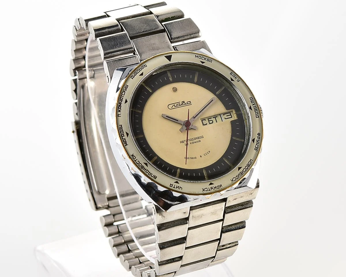 Rare: Slava mechanical watch with 32 jewels automatic mechanical movement!