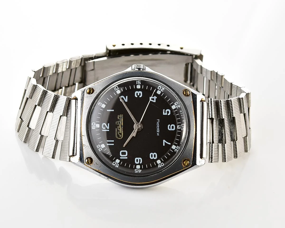 Soviet Slava wristwatch with quartz movement