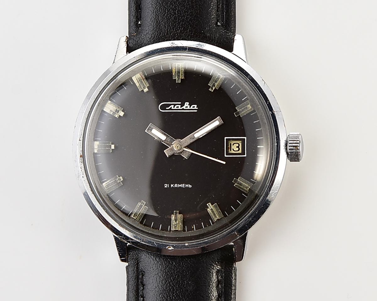 Stylish soviet Slava mechanical wristwatch