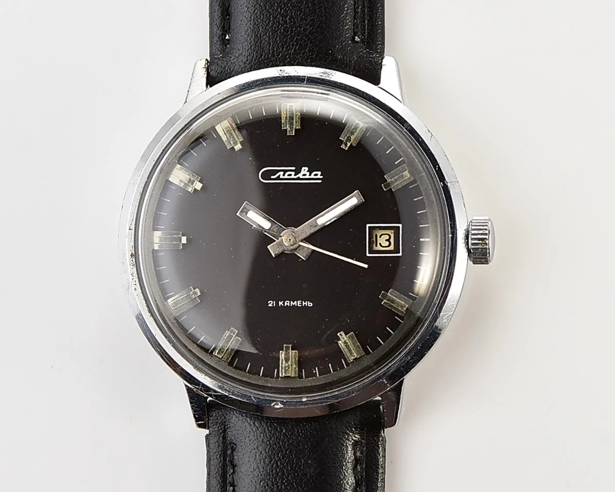 Stylish Soviet Slava mechanical wristwatch
