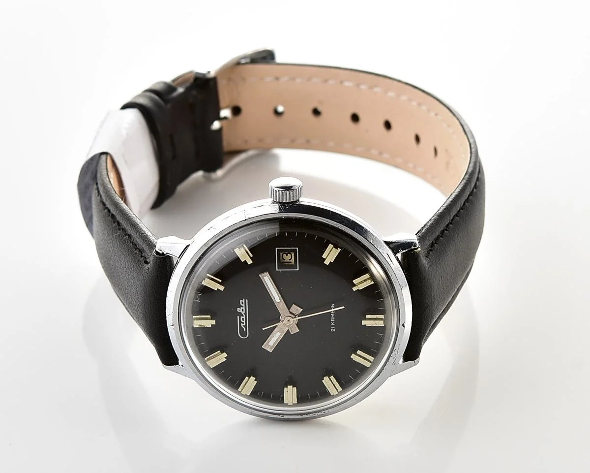 Stylish Soviet Slava mechanical wristwatch