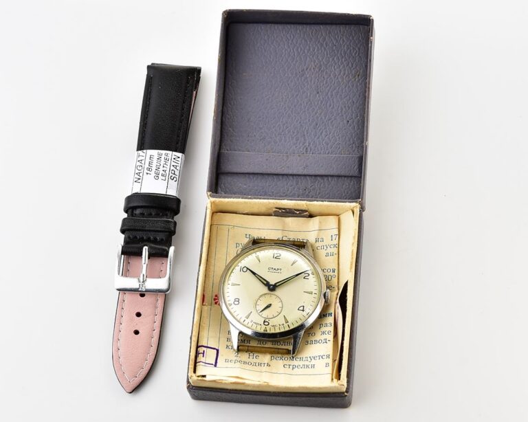 Rare! START vintage classical mechanical watch with it's box & papers, from October 1957!