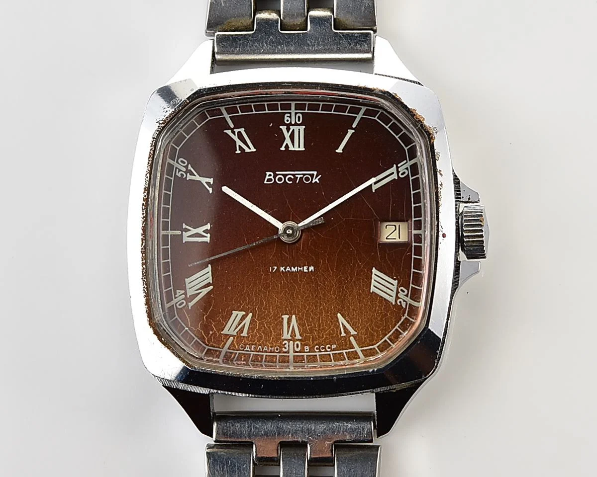 Large Soviet Wostok (Vostok) mechanical wristwatch
