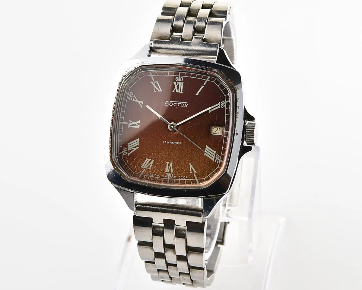 Large Soviet Wostok (Vostok) mechanical wristwatch