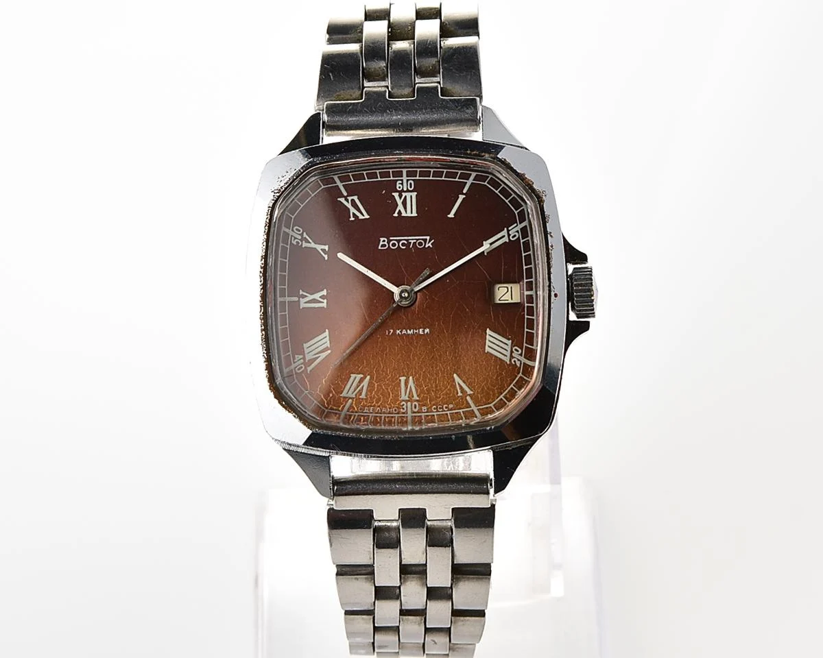 Large Soviet Wostok (Vostok) mechanical wristwatch