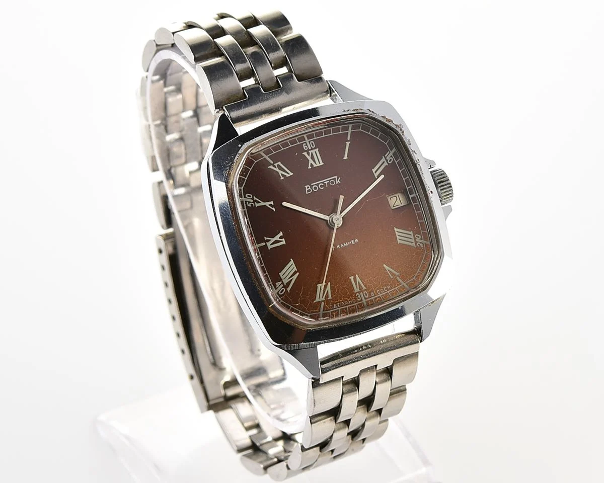 Large Soviet Wostok (Vostok) mechanical wristwatch