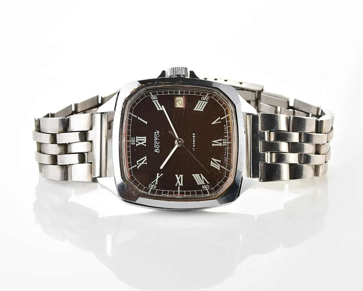 Large Soviet Wostok (Vostok) mechanical wristwatch