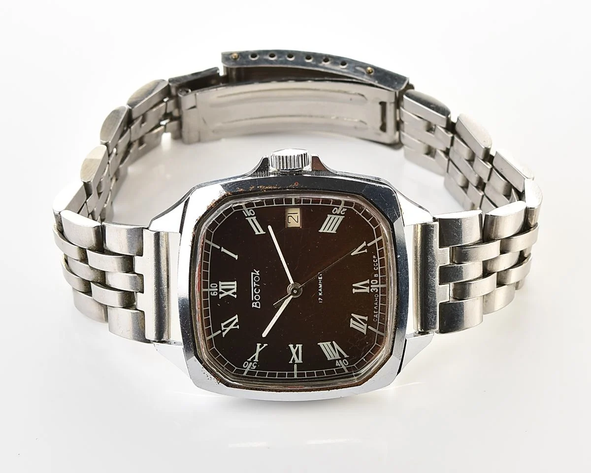 Large Soviet Wostok (Vostok) mechanical wristwatch