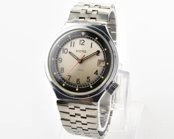 Uncommon domestic Soviet mechanical Vostok with crown on 4 o'clock