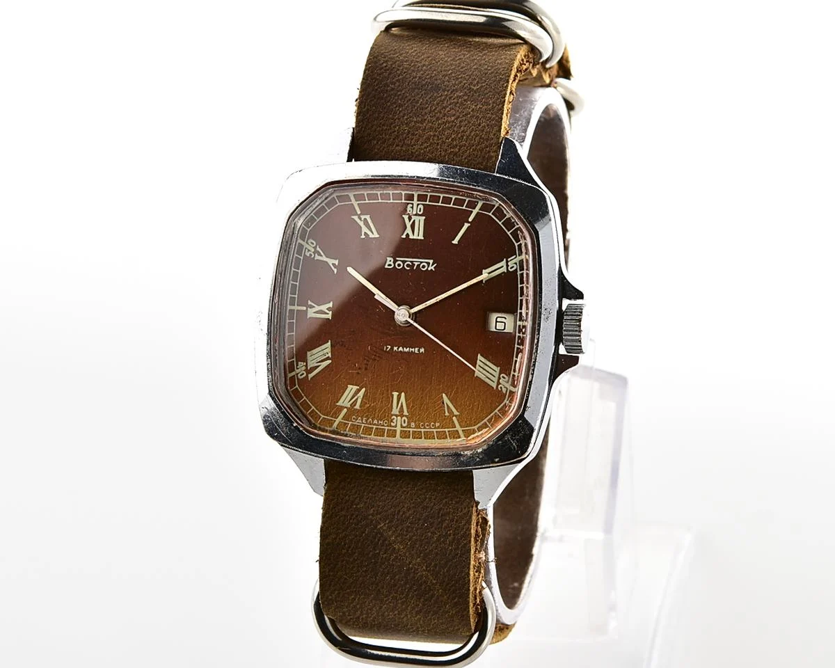 Large Soviet Wostok (Vostok) vintage mechanical wristwatch