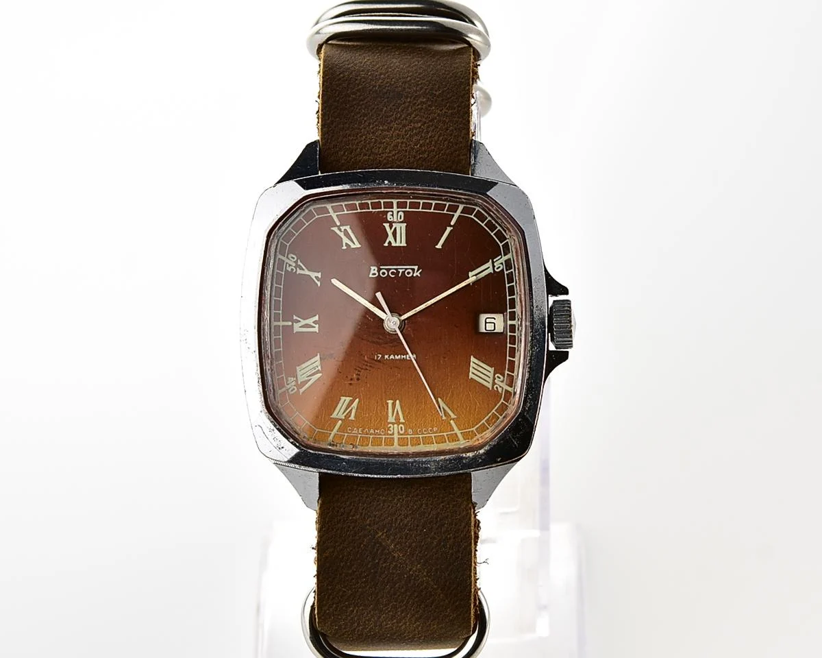 Large Soviet Wostok (Vostok) vintage mechanical wristwatch