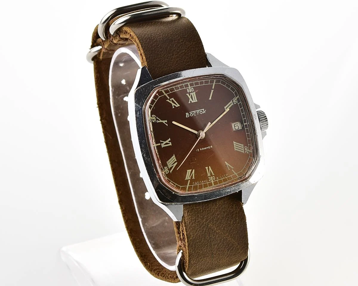 Large Soviet Wostok (Vostok) vintage mechanical wristwatch