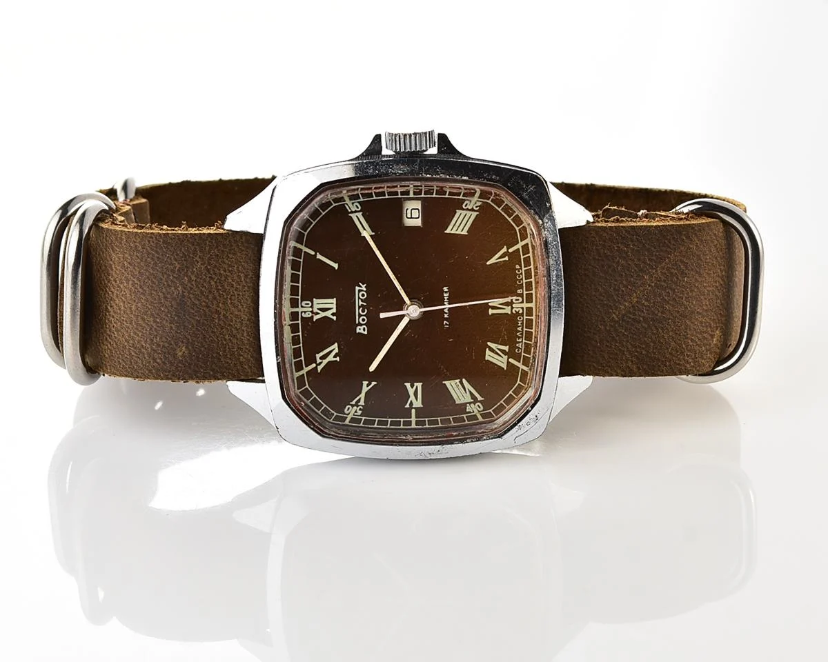 Large Soviet Wostok (Vostok) vintage mechanical wristwatch