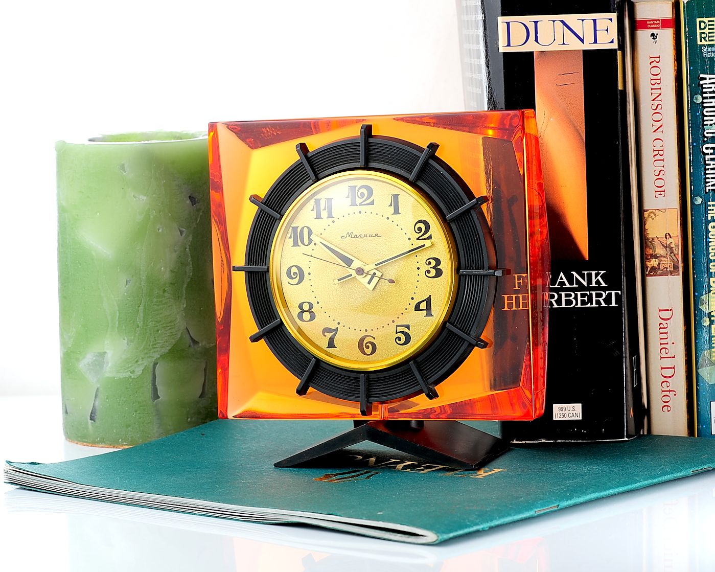 Molnija vintage mechanical table clock - featured in HBO's Chernobyl mini series