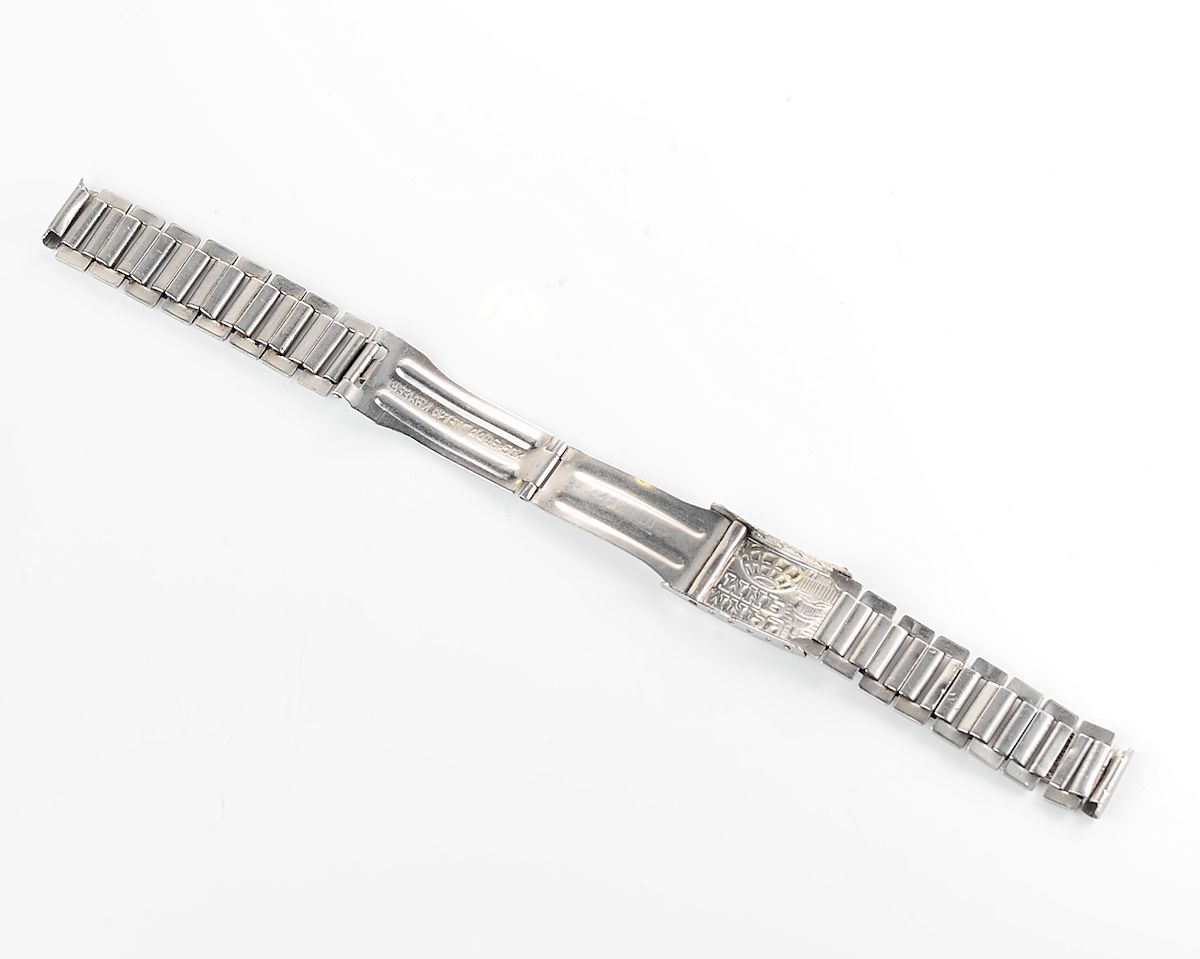 Vintage soviet ornate stainless steel 14mm watch bracelet - USSR & USA PEACE TO THE WORLD!