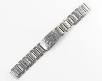Vintage Soviet ornate stainless steel 14mm watch bracelet - USSR & USA Peace to the World!