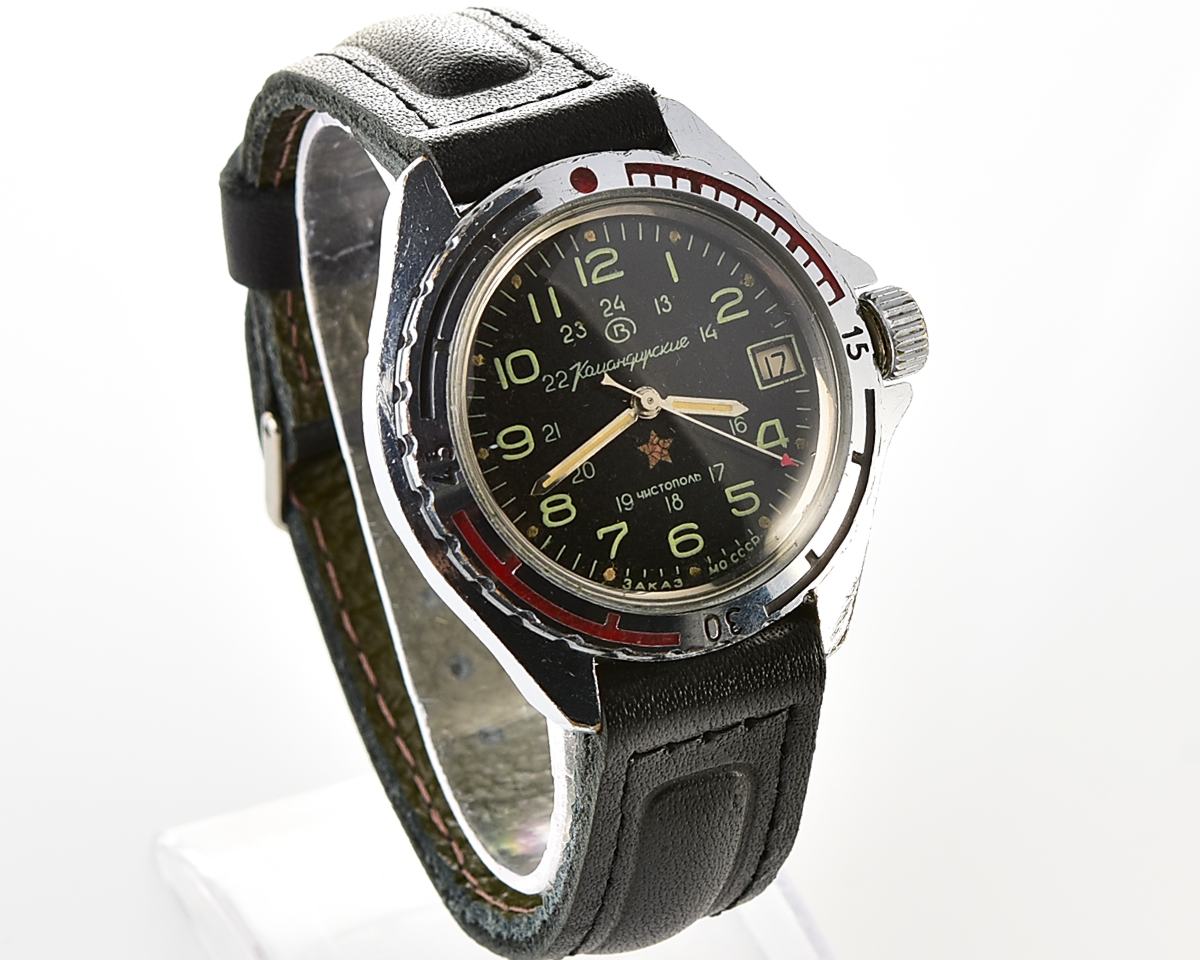 Vostok Komandirskie "Zakaz MO CCCP" limited series military watch - very RARE 24 hours dial!