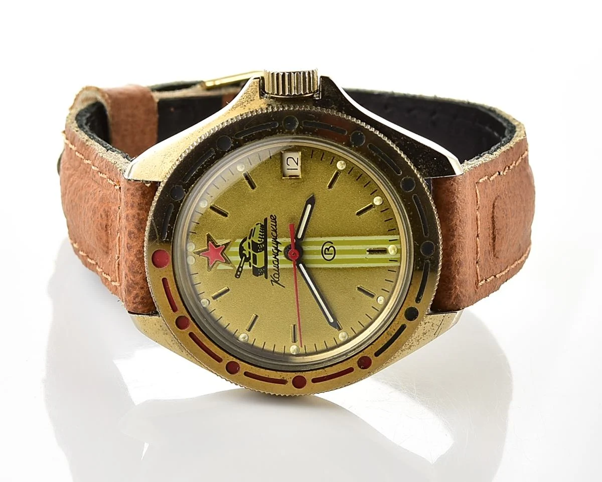 Vostok Komandirskie Tank mechanical wristwatch