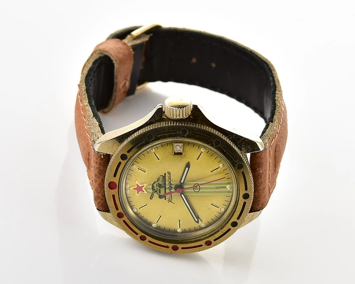 Vostok Komandirskie Tank mechanical wristwatch