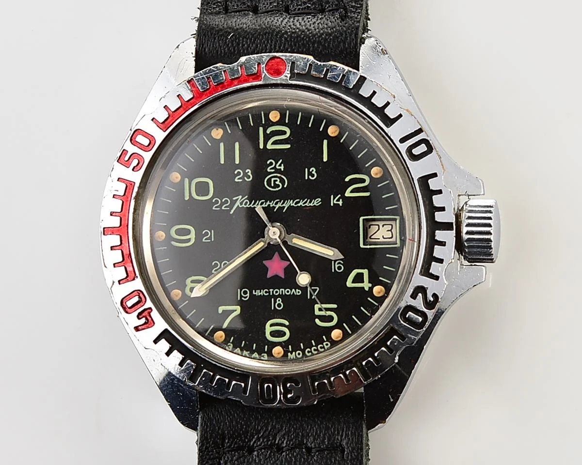 Vostok Komandirskie "Zakaz MO CCCP" limited series military watch - very Rare 24 hours dial!
