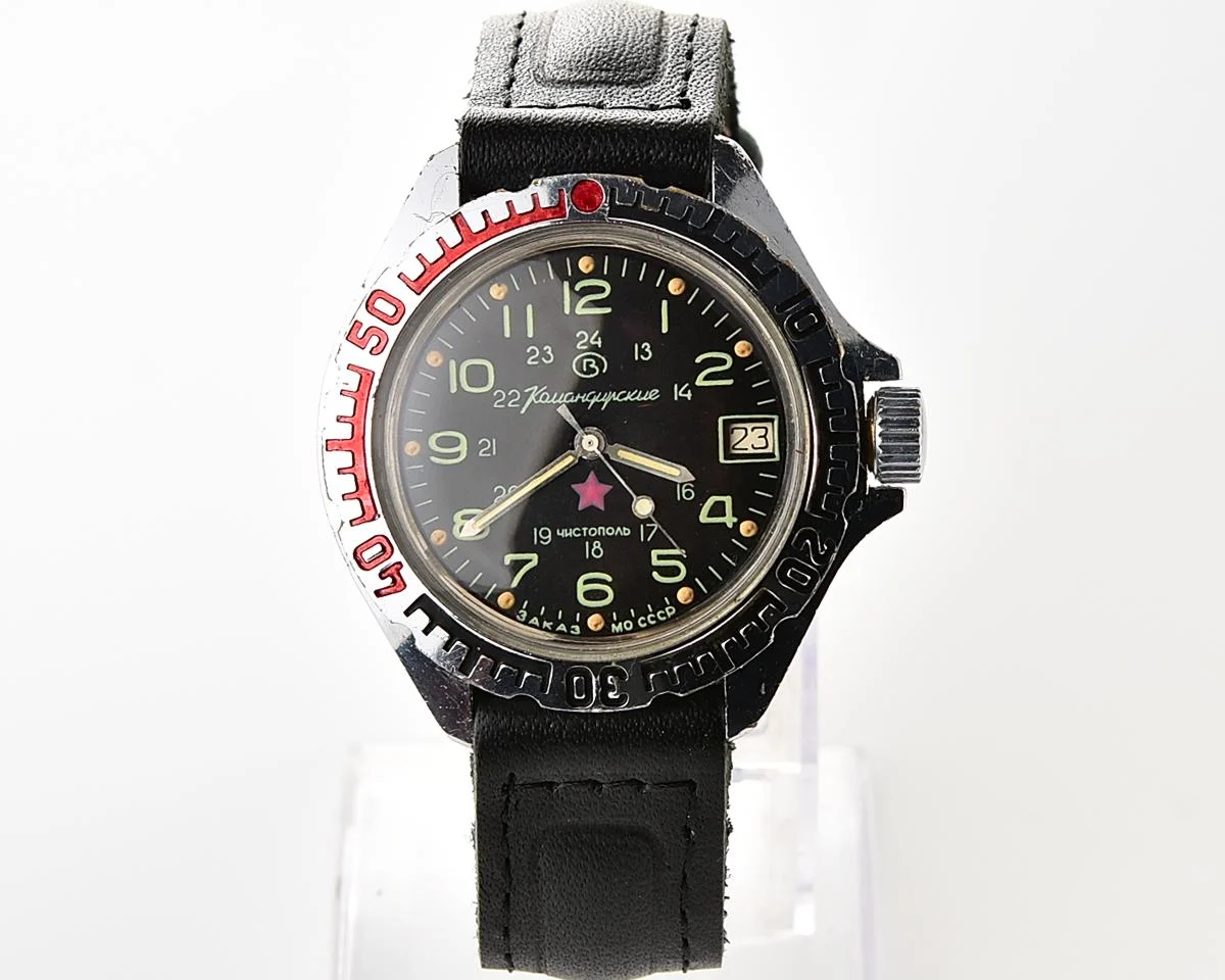 Vostok Komandirskie "Zakaz MO CCCP" limited series military watch - very Rare 24 hours dial!