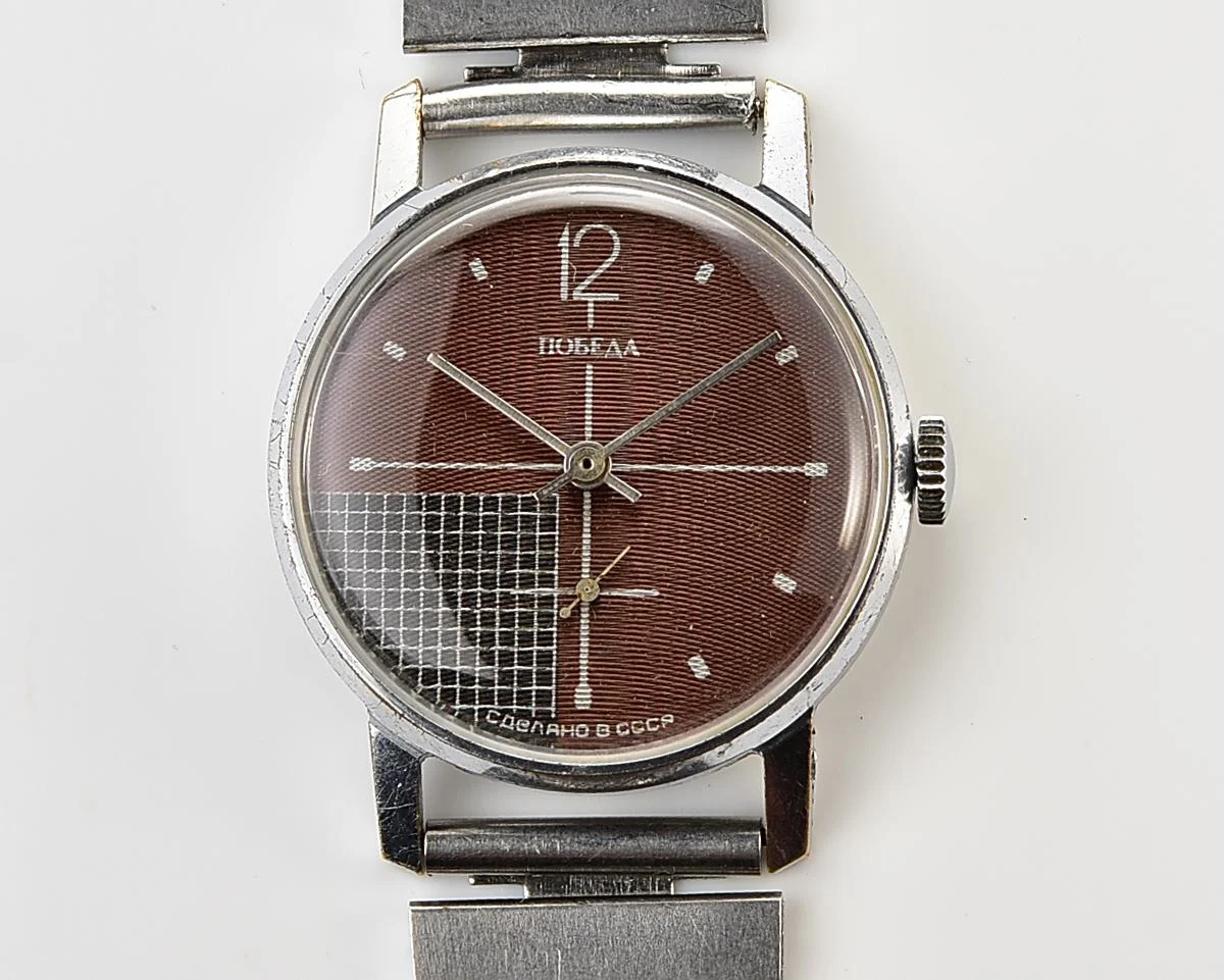 Soviet Pobeda vintage mechanical wristwatch