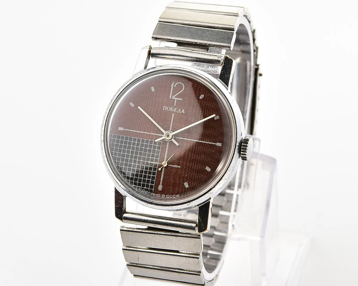 Soviet Pobeda vintage mechanical wristwatch
