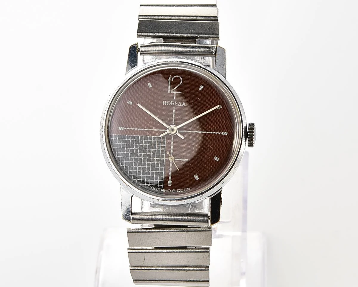 Soviet Pobeda vintage mechanical wristwatch