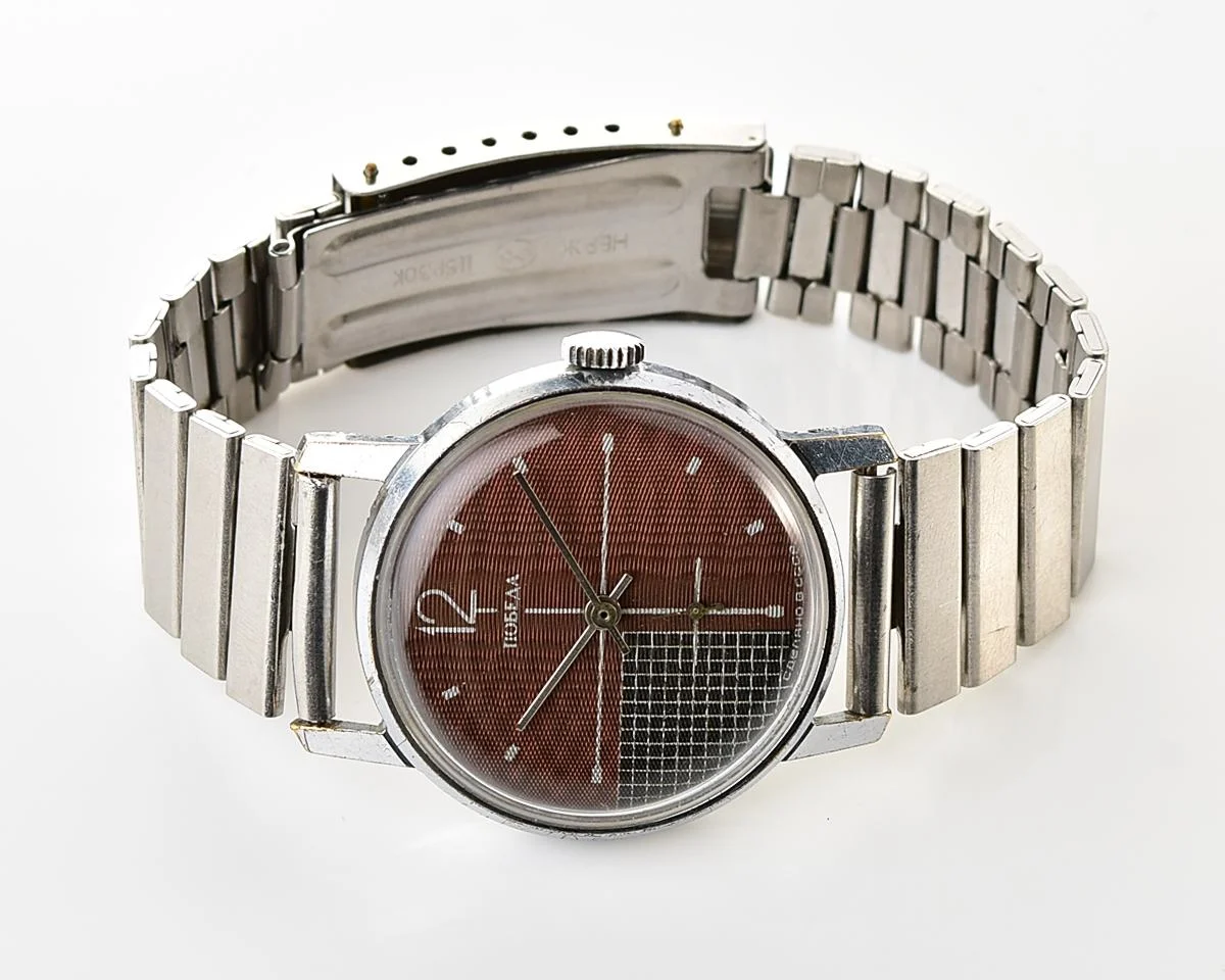 Soviet Pobeda vintage mechanical wristwatch