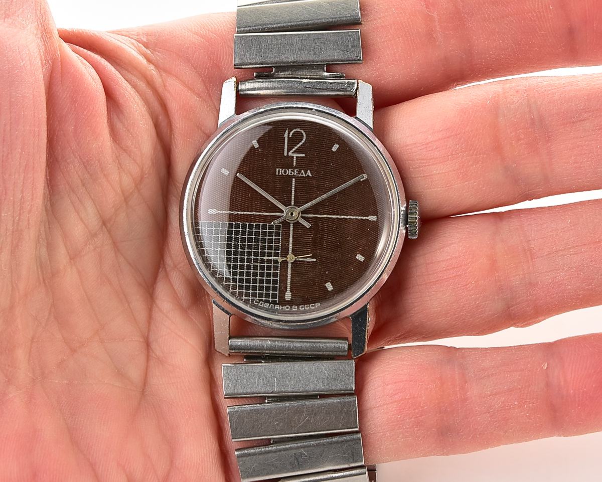Soviet POBEDA vintage mechanical wristwatch