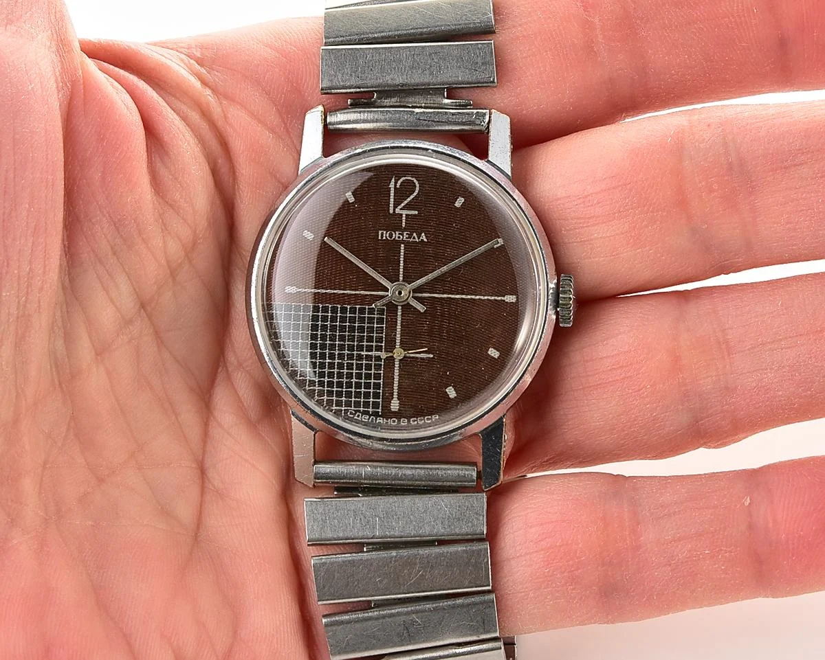 Soviet Pobeda vintage mechanical wristwatch