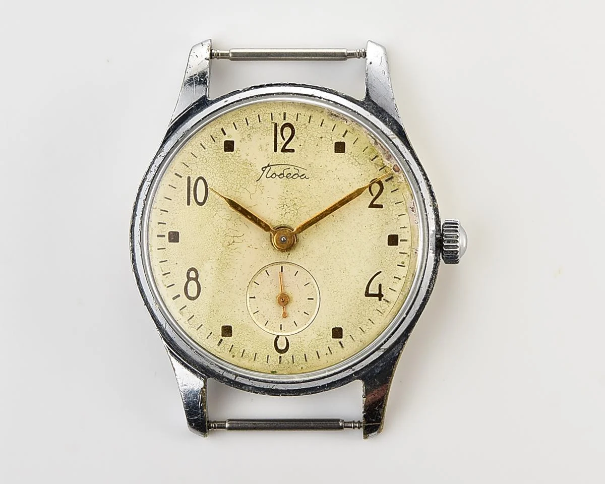 Vintage Soviet mechanical Pobeda wristwatch, PChZ, from 1950s