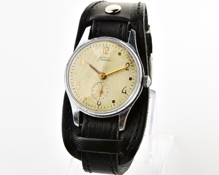 Vintage soviet mechanical POBEDA wristwatch, PChZ, from 1950s