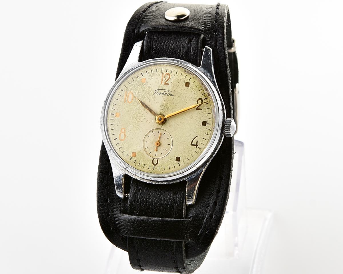 Vintage soviet mechanical POBEDA wristwatch, PChZ, from 1950s