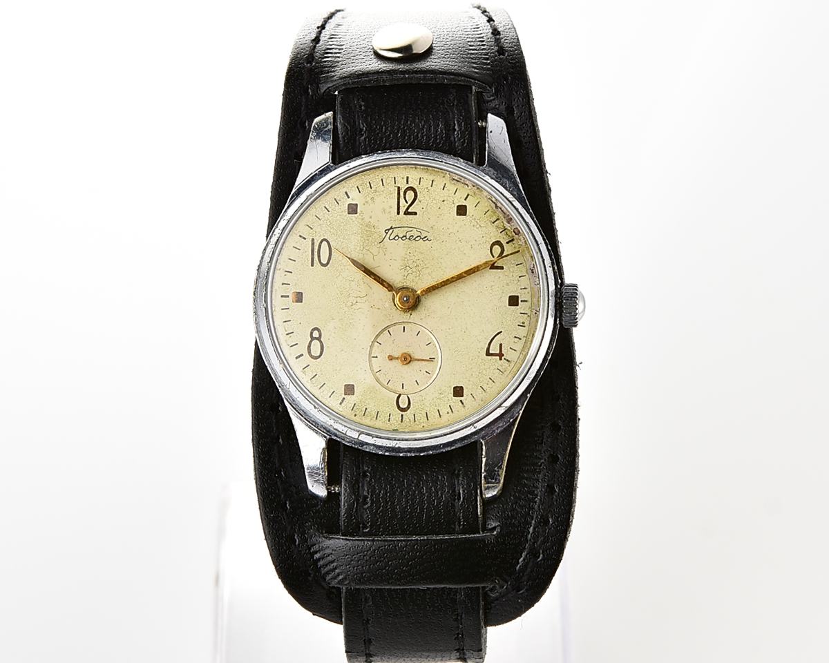 Vintage soviet mechanical POBEDA wristwatch, PChZ, from 1950s