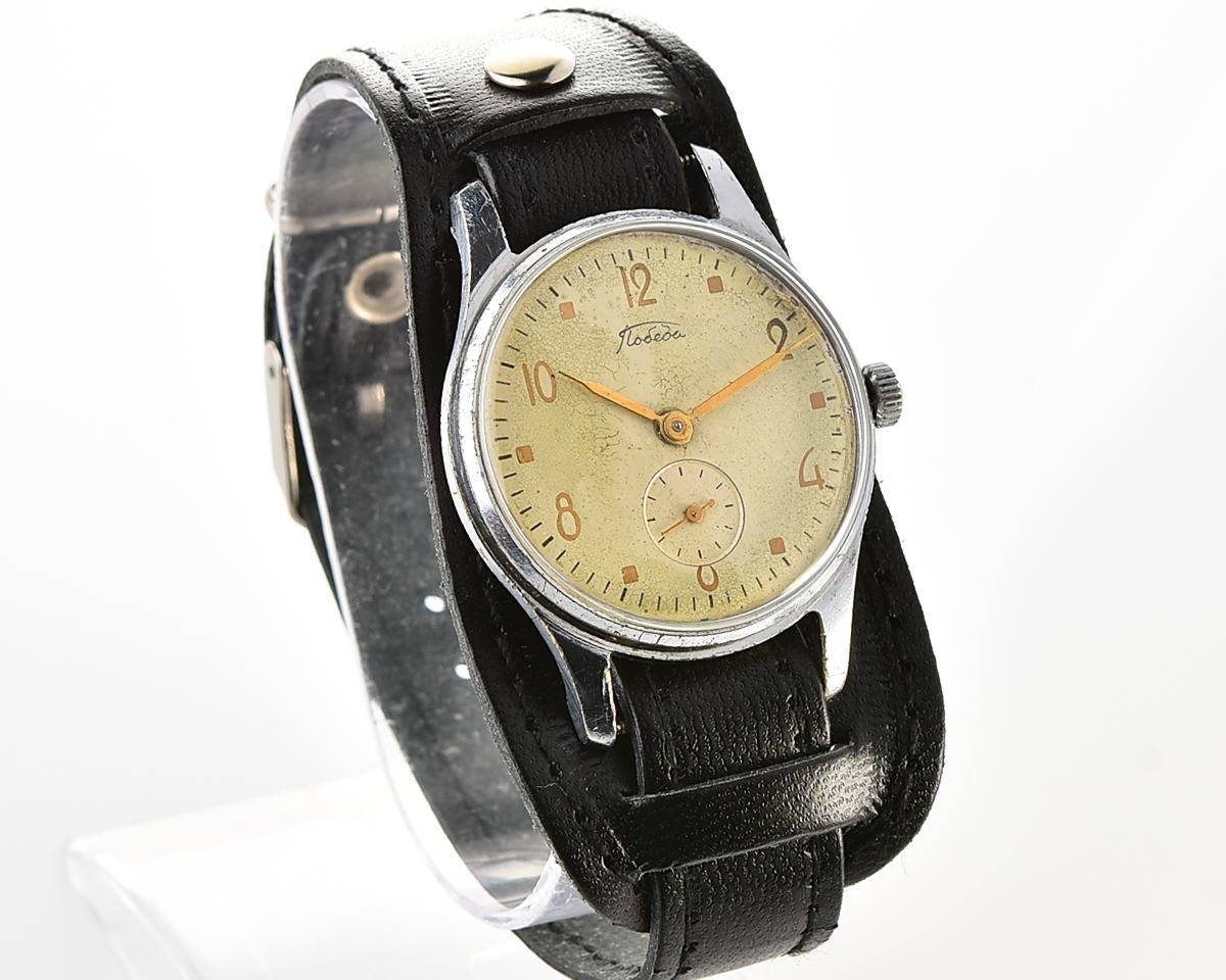 Vintage soviet mechanical POBEDA wristwatch, PChZ, from 1950s