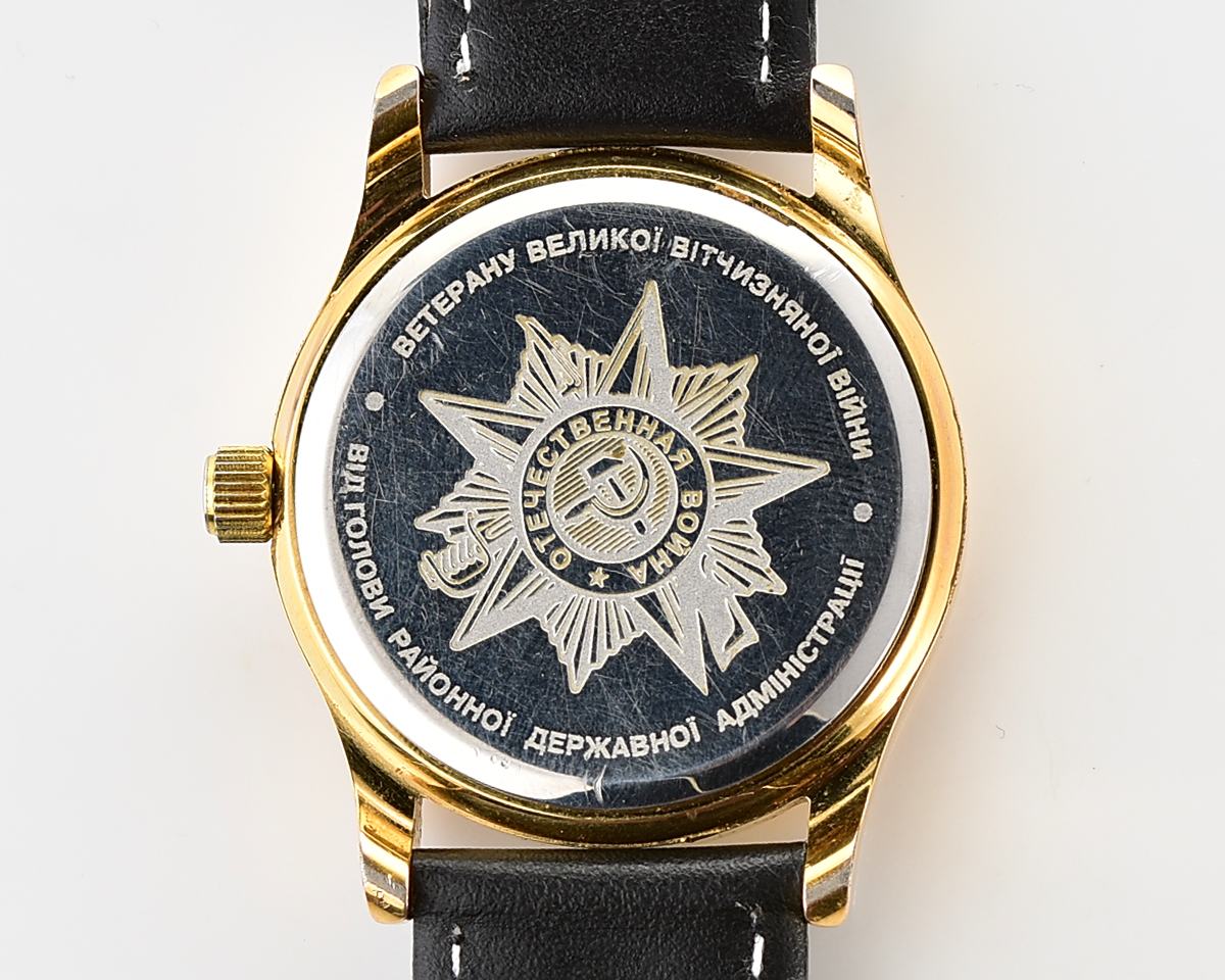 Ukrainian made POLJOT (Kleynod) wristwatch - gift to veteran of WW2