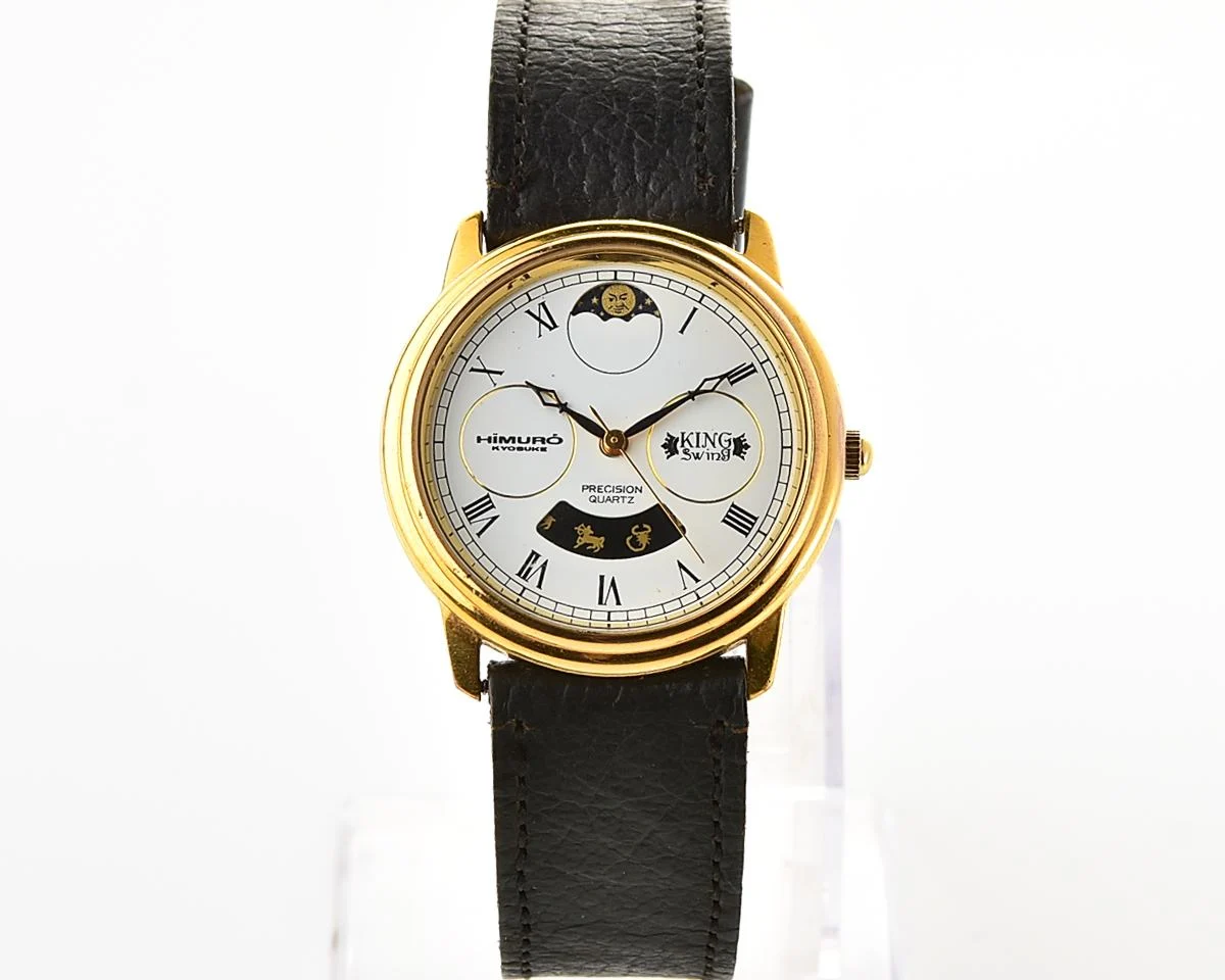 Vintage Himuro Kyosuke “King Swing” Fan Club – Moonphase & Zodiac Quartz from the early 1990s