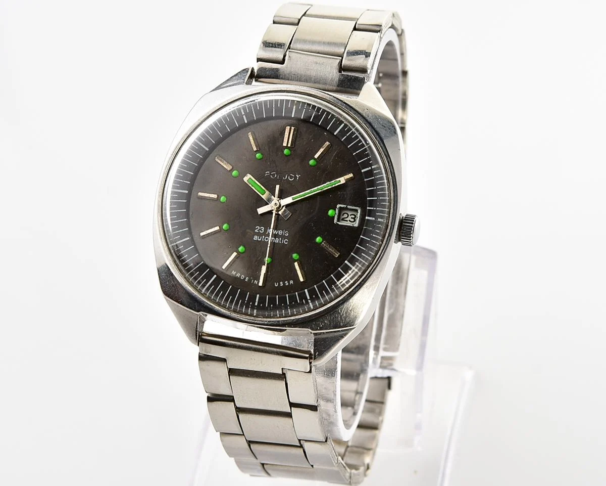 Poljot "55G"(Aeroflot) automatic mechanical watch in stainless steel body