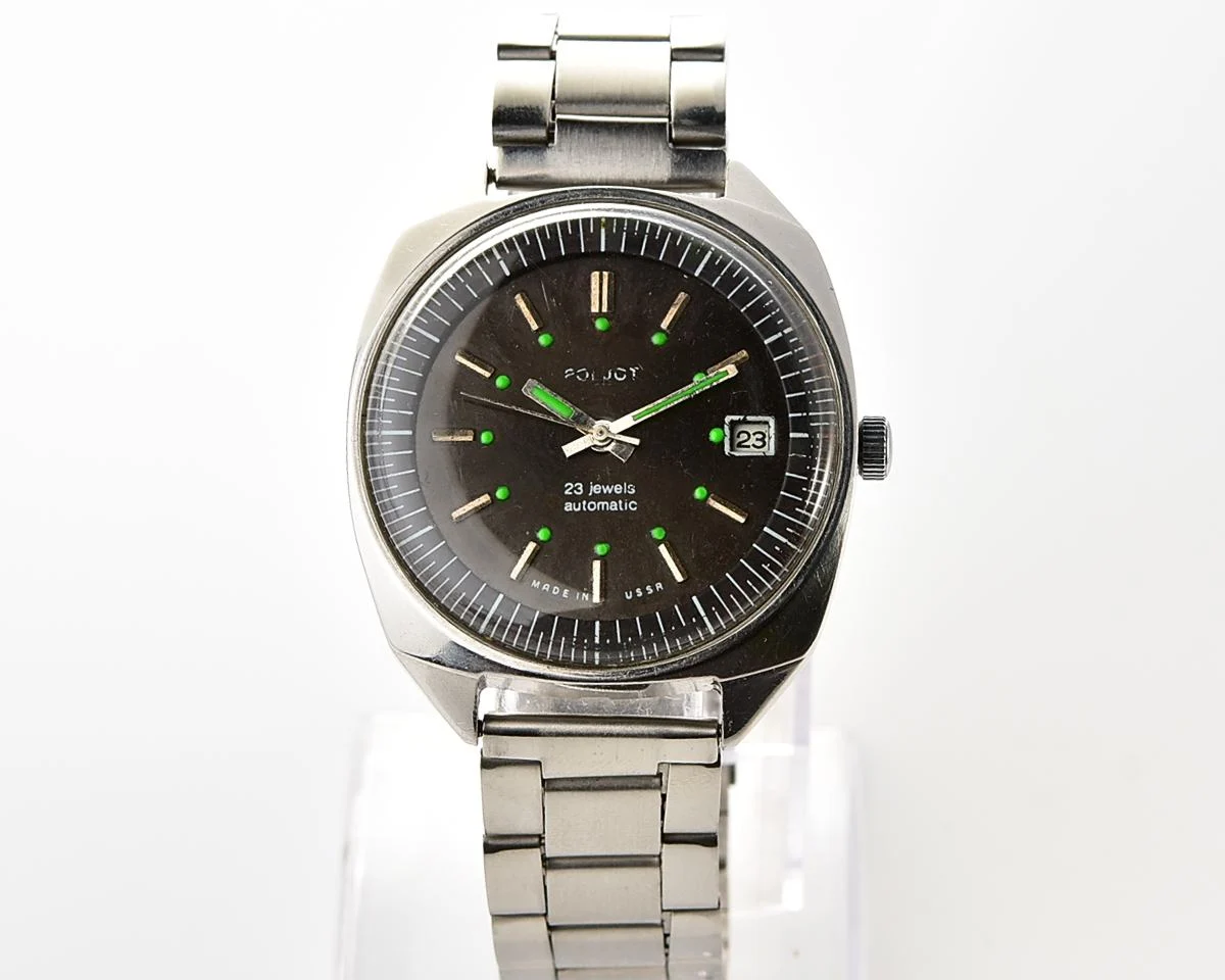 Poljot "55G"(Aeroflot) automatic mechanical watch in stainless steel body