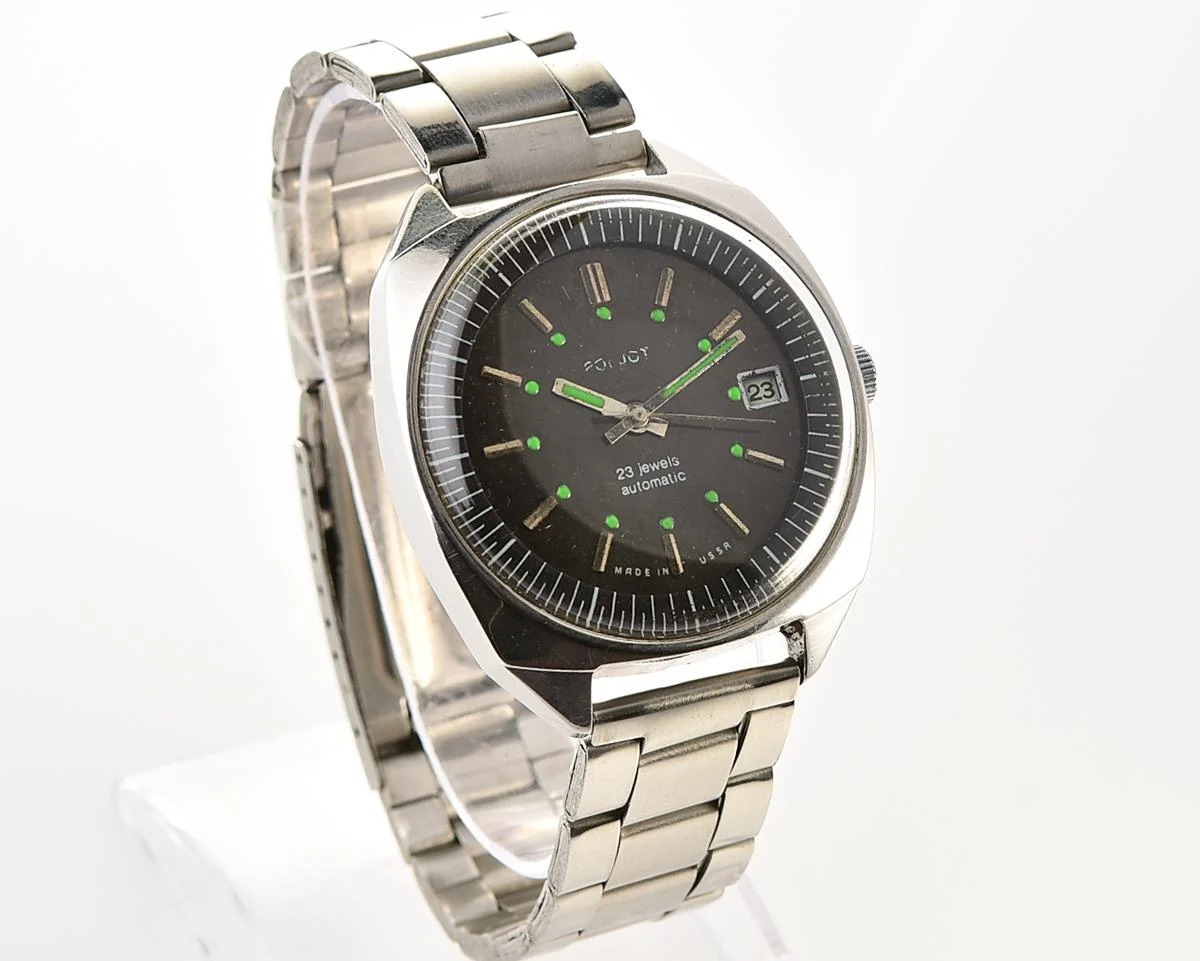 Poljot "55G"(Aeroflot) automatic mechanical watch in stainless steel body