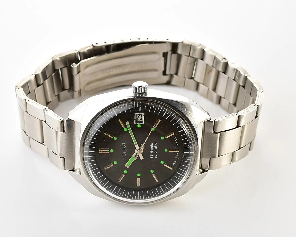 Poljot "55G"(Aeroflot) automatic mechanical watch in stainless steel body