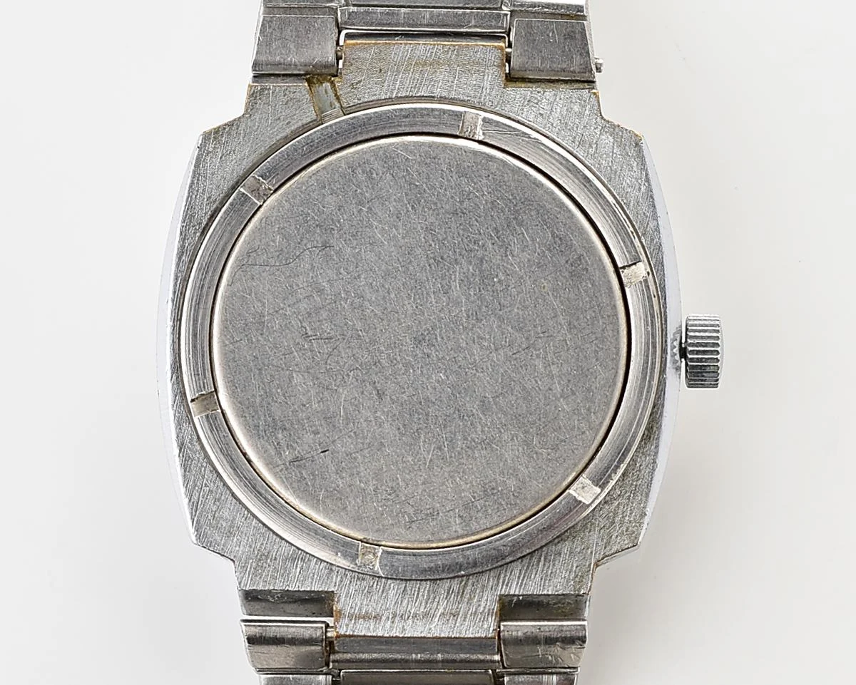 Vintage Soviet Poljot mechanical wristwatch with original stainless steel bracelet